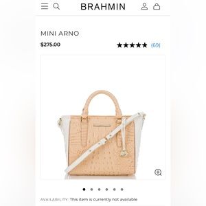 Brahmin Mini Arno Apricot Crandon 00364